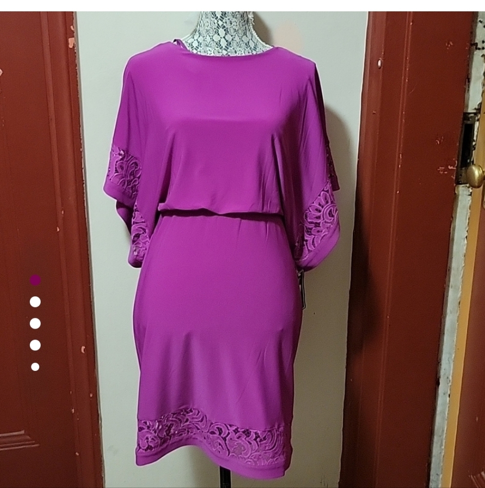 Jessica Howard Women's Fuchsia Cocktail Dress Size 4P
